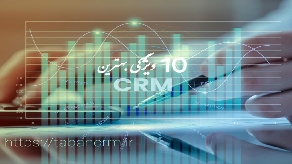 ویژگی های بهترین CRM و نمودار رشد کسب و کارها با استفاده از نرم افزار مدیریت ارتباط با مشتری CRM را نشان می دهد .